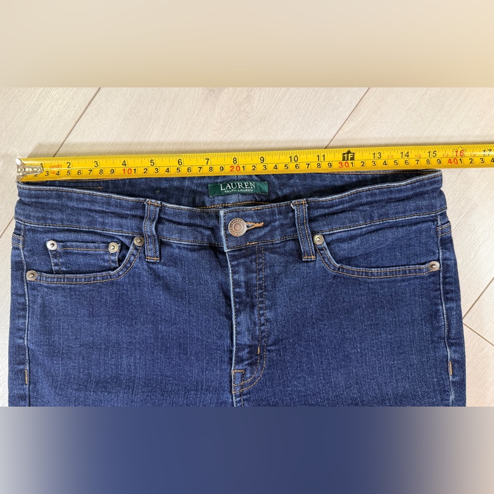 Lauren Ralph Lauren Modern Straight Leg Jeans Dark Indigo Wash Size 6 - Picture 9 of 16